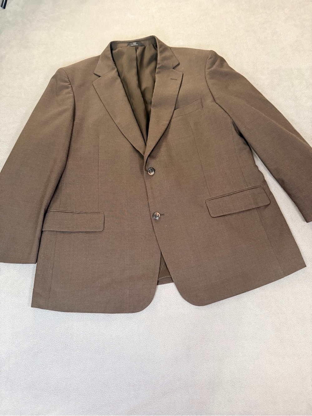 Haggar Men's Brown Men's Two-Button Blazer/Sportscoat- 48R- Like New